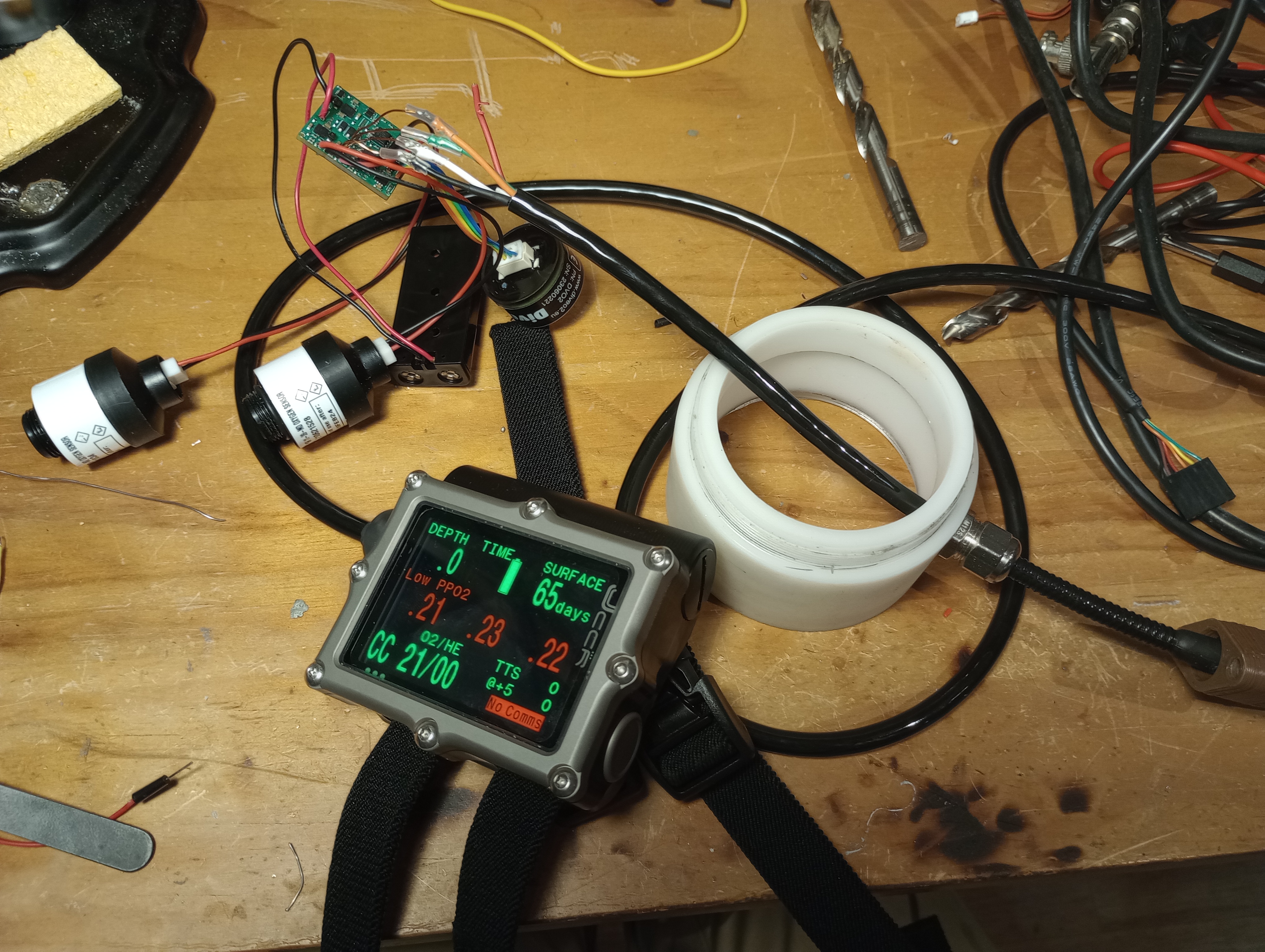 Early AVR based prototype being tested on the bench